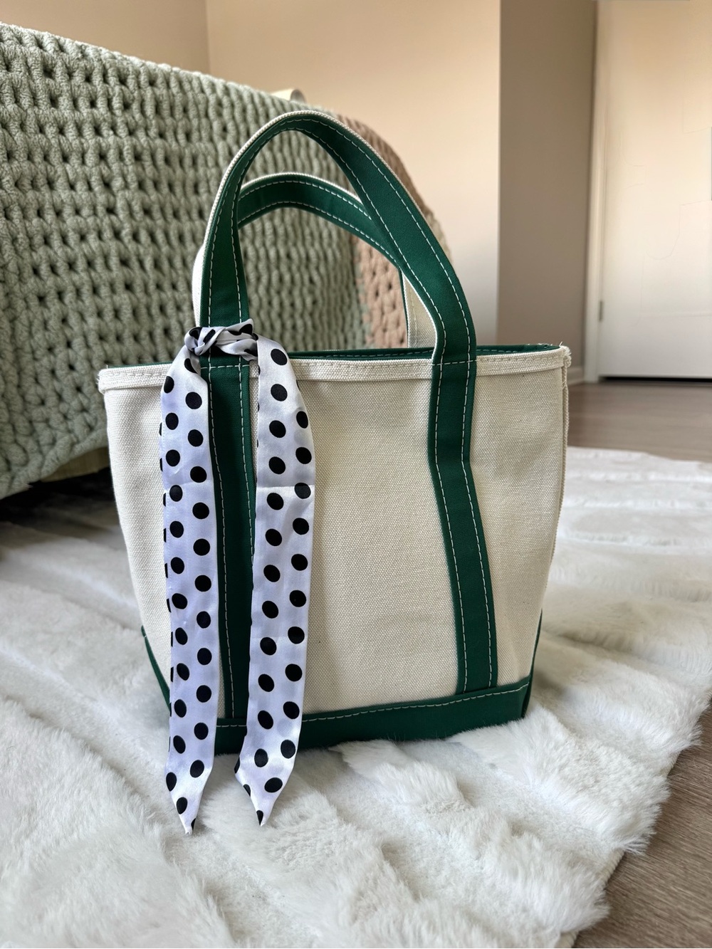 L.L. Bean Boat and Tote Zip-Top Regular Straps in Dark Green